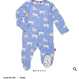 Magnetic Me Blue Leash on Life Footie 0-3mo GUC